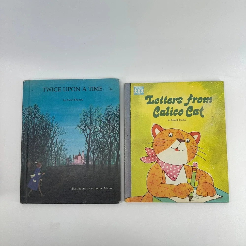 Twice Upon a Time & Letters from Calico Cat‎ Childrens Books Lot of 2 Vintage
